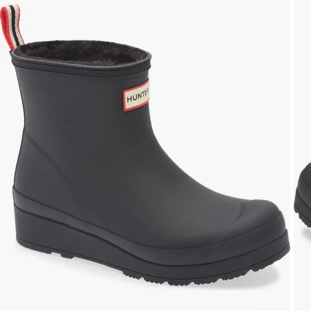 Play Short Faux Shearling Lined Waterproof Rain Boot (Women’s Size 9)
